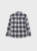 Plaid Long Sleeve Shirt - Grey