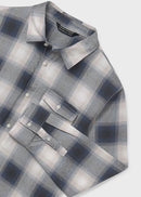 Plaid Long Sleeve Shirt - Grey