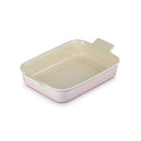 Stoneware Rectangular Dish 32cm - Shell Pink