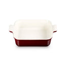 Deep Stoneware Square Dish 23cm - Garnet