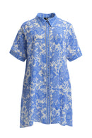 DRESS/TUNIC BLUE PRINT - Blue/white