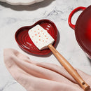 Heart Shaped Spoon Rest - Cerise