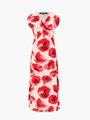 Poppy Lizzie Front Twist Dress - Red Multi