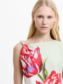Printed Dori Long Dress - White Multi