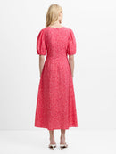 Melissa Faron Drape Twist Dress - Fuchsia Pink Multi