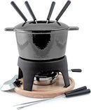 Sierra 11-Piece Fondue Set - Metallic Black