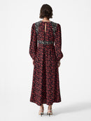 Harriet Delphine Midi Dress - Red Brick Multi