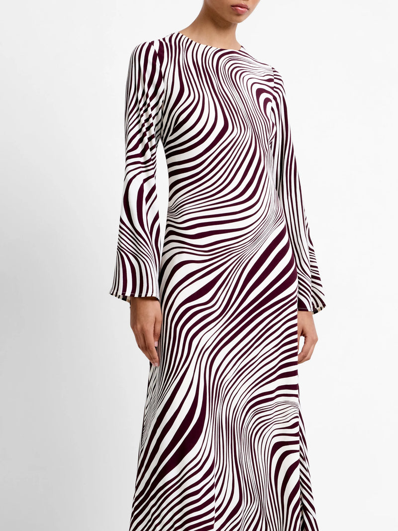 Ziggy Lara Dress - Bordeaux Red/porcelain