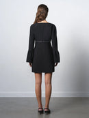 Azra Diamante Bow Dress - Blackout