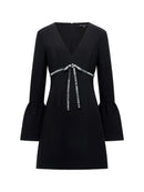 Azra Diamante Bow Dress - Blackout