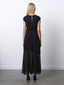Valetta Lace Mix Dress - Blackout