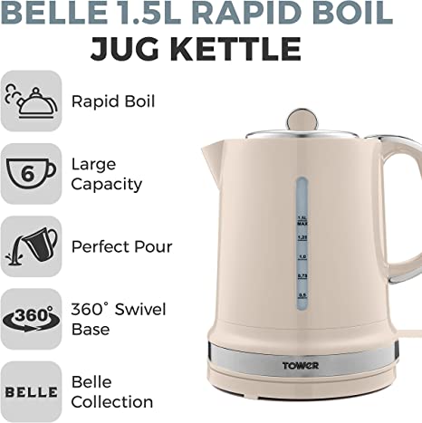 Belle 1.5L Jug Kettle - Chantilly Cream