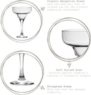 Set of 6 Misket Margarita Glasses 300cc