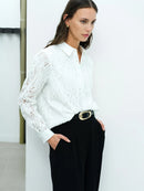 Margot Textured Shirt - Winter White