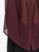 Arezzo Wide Shoulder Shirt - Cherry Liqueur