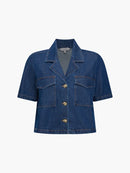 Archie Denim Button Shirt - Warm Indigo
