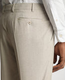 Mario Mix & Match Slim Fit Suit Trousers - Stone