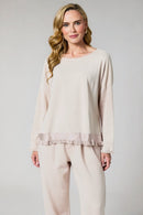 Round Neck Top - Beige
