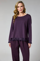 Round Neck Top - Mulberry
