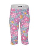 Floral Print Capri Leggings - Pink