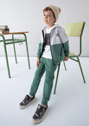 Basic Cuffed Fleece Trousers - Fir