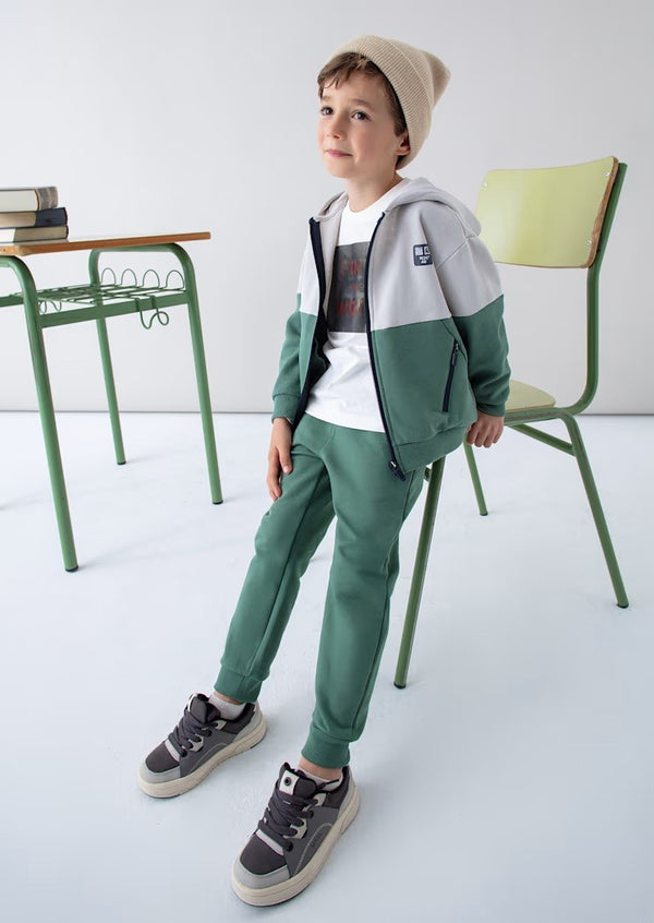 Basic Cuffed Fleece Trousers - Fir