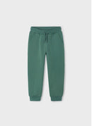 Basic Cuffed Fleece Trousers - Fir
