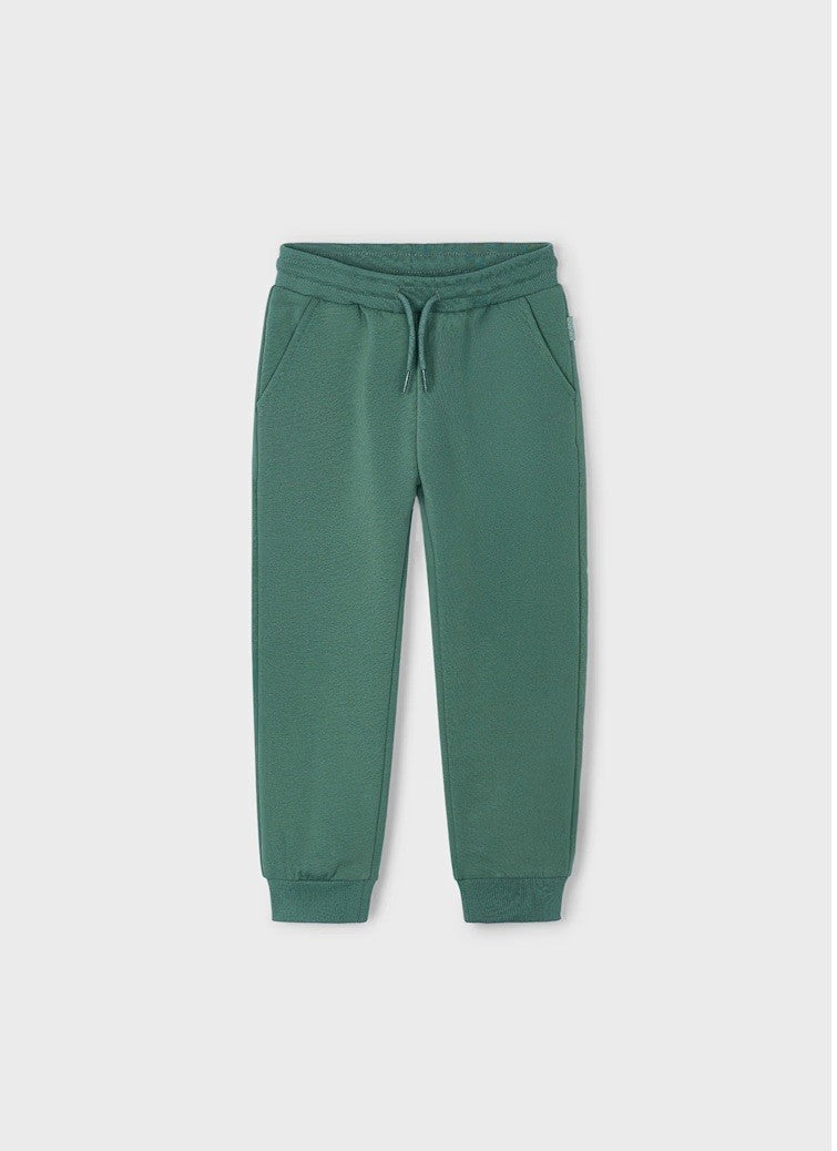 Basic Cuffed Fleece Trousers - Fir