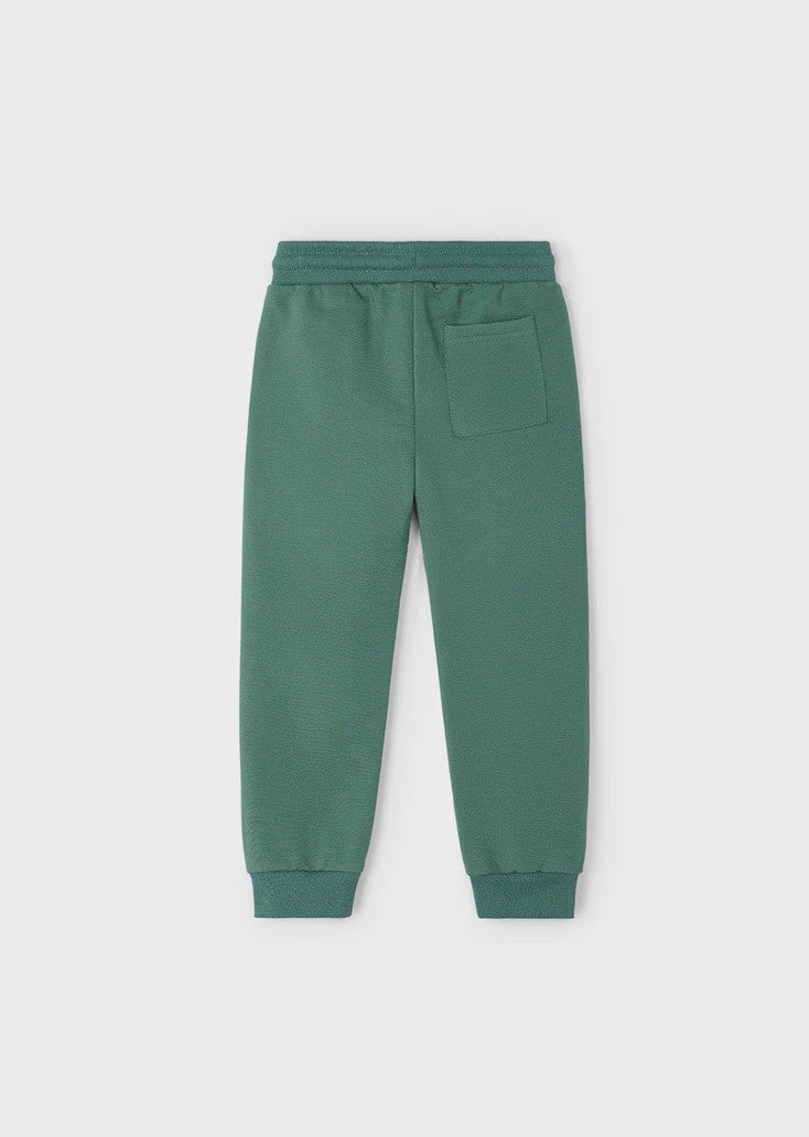 Basic Cuffed Fleece Trousers - Fir