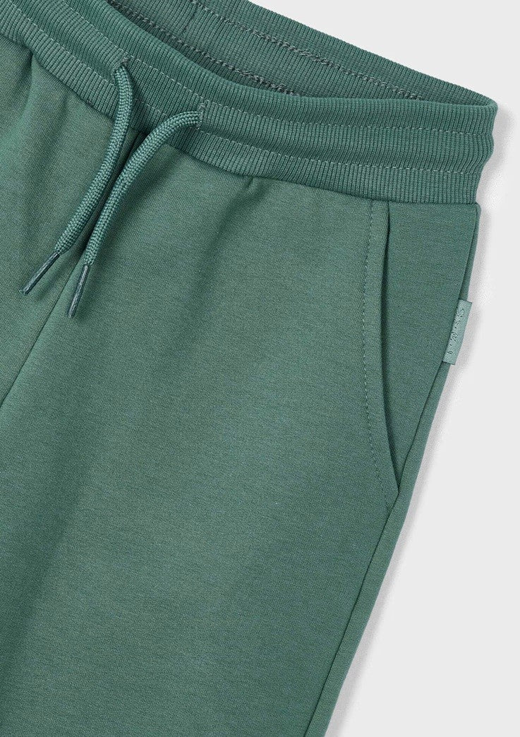 Basic Cuffed Fleece Trousers - Fir