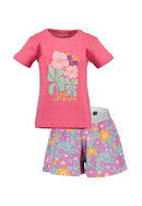 Foam Print T-Shirt & Shorts - Pink