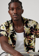 The Sunset Camp Shirt - Desert Blooms Floral Jet Black