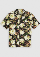 The Sunset Camp Shirt - Desert Blooms Floral Jet Black
