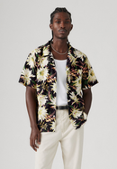 The Sunset Camp Shirt - Desert Blooms Floral Jet Black
