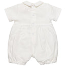 Pierre Traditional Romper & Baker Boy Cap - White