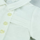 Pierre Traditional Romper & Baker Boy Cap - White