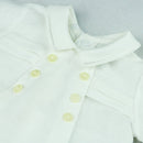 Pierre Traditional Romper & Baker Boy Cap - White
