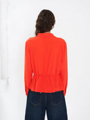 Thelma Wrap Over Shirt - Paradise Orange