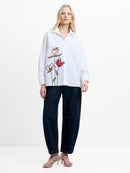 Cambria Cotton Flower Shirt - Linen White Multi