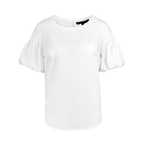 Crepe Puff Sleeve Top - Summer White