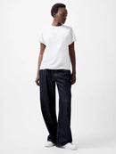 Caprina Crepe Crew Neck Top - Winter White