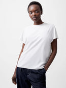 Caprina Crepe Crew Neck Top - Winter White