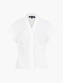 Carmen Crepe Blouse - Summer White