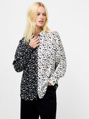 Harriet Mix Delancey Shirt - Blackout Porcelain Cream