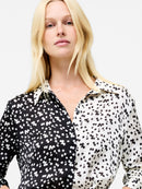 Harriet Mix Delancey Shirt - Blackout Porcelain Cream