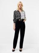 Harriet Mix Delancey Shirt - Blackout Porcelain Cream