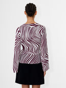 Ziggy Lara Viscose Top - Boxdeaux Red/porcelain Cream