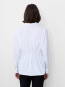 Cambria Cotton Smocked Shirt - Linen White