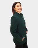 Short Mandarin Coat - Bottle Green