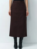 Laney Suedette Skirt - Mocha Brown